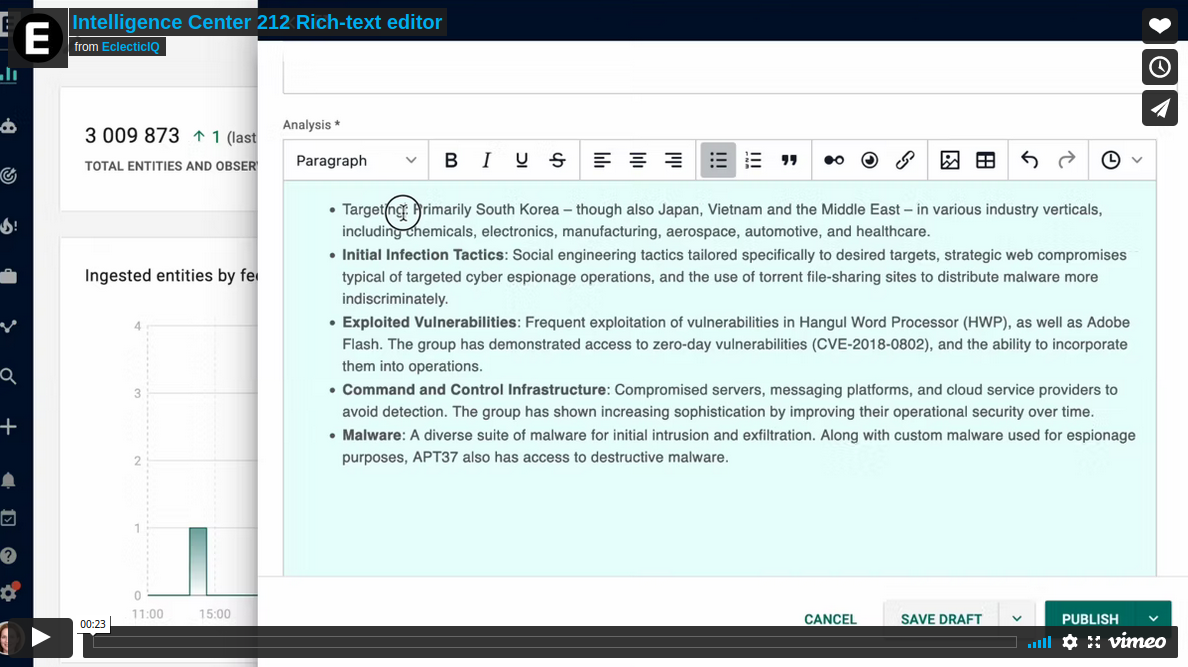 Rich text editor