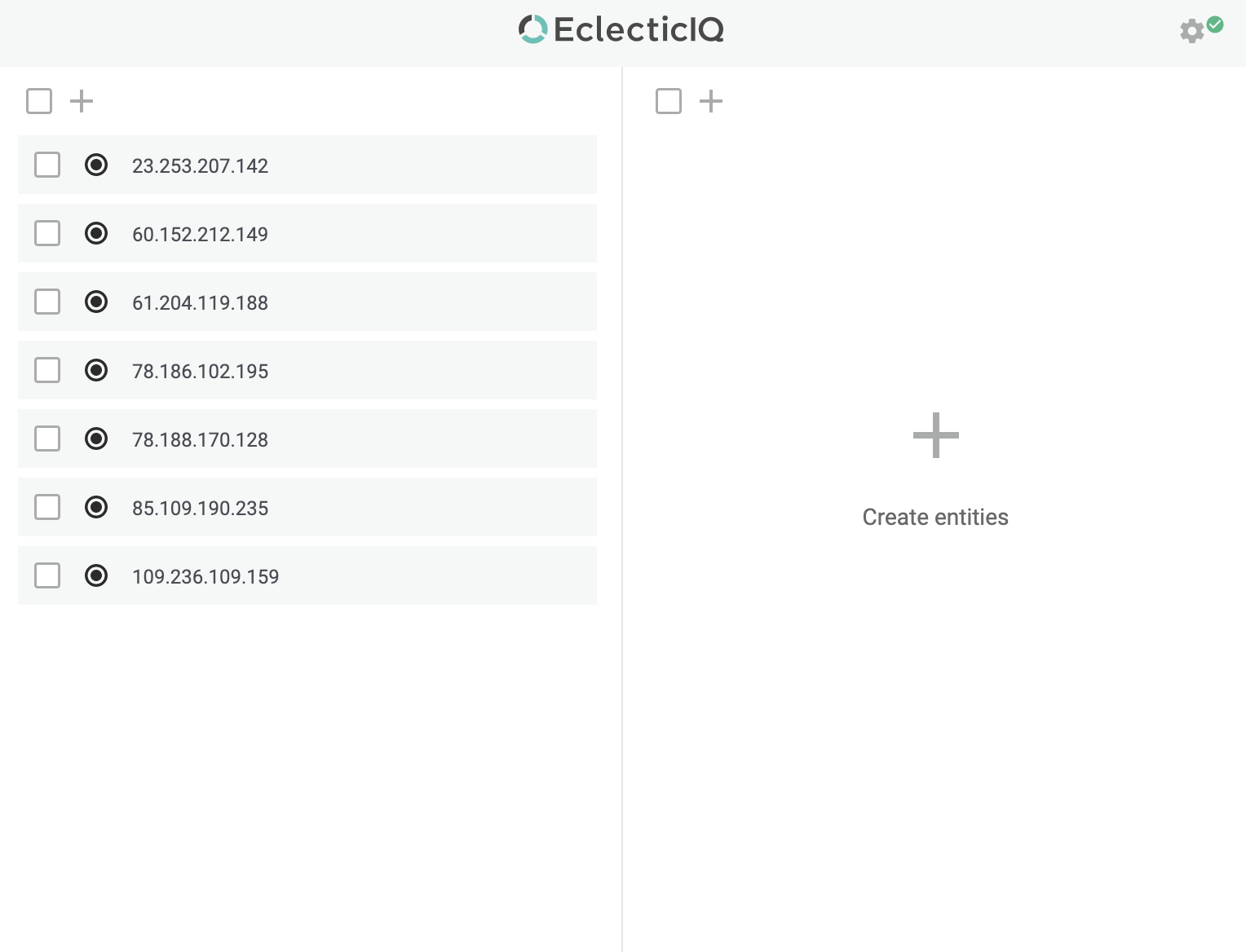 Collect all known observables.