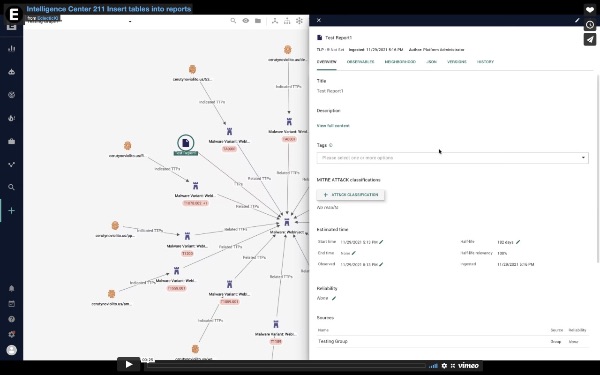 Insert tables into reports (beta)